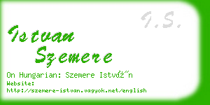 istvan szemere business card